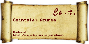 Csintalan Azurea névjegykártya